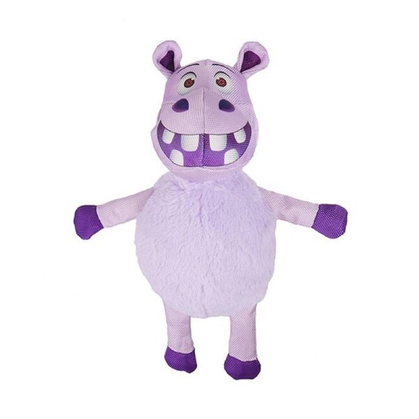 Rosewood Jolly Doggy Tough Safari Hippo w/ Squeaker Pet Dog Fun Play Toy Purple