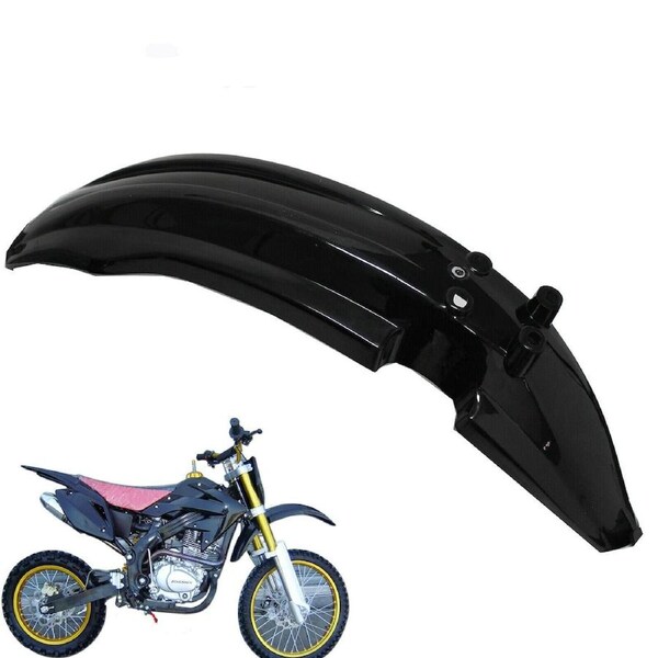 TDR Front Plastic Mud Guard Fairing Black for 200cc 250cc Zongshen Hummer Style Dirt Pit Trail Bike Front Fender Replacement Part for Hummer Style Off Road Motorcycle
