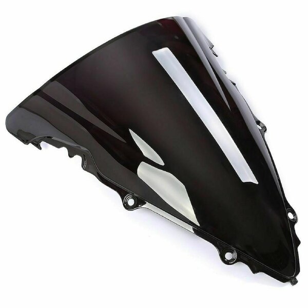 TDR Black Windscreen Windshield for Yamaha YZF R6 2003 2004 2005, ABS Plastic Motorcycle Screen, Heat Cold Wear Resistant, Accurate Fitment