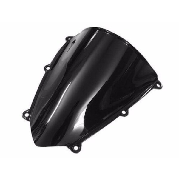 TDR Black Double Bubble Windshield Windscreen for Honda CBR600RR 2007 to 2012 ABS Plastic Heat Cold Wear Resistant Accurate Fitment Easy Install