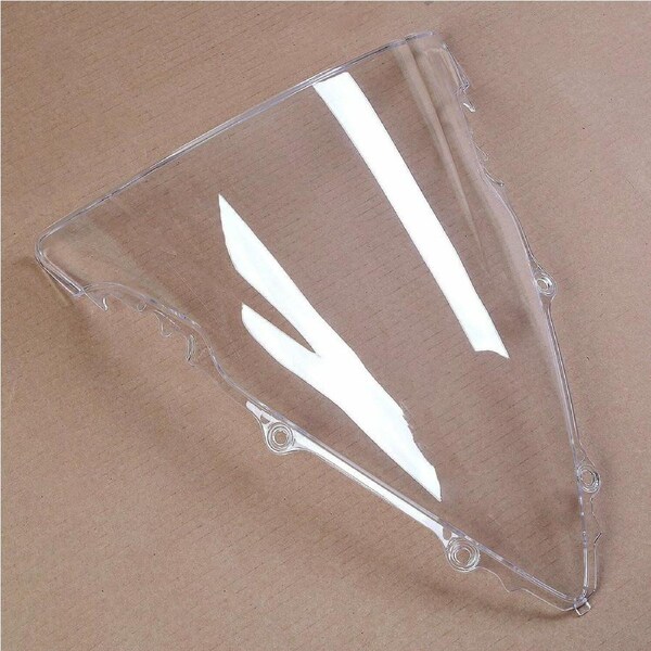 TDR Clear Transparent Motorcycle Windshield Windscreen for Yamaha YZF R6 2003 2004 2005, ABS Plastic, Heat Cold Wear Resistant, Accurate Fitment, Easy Install