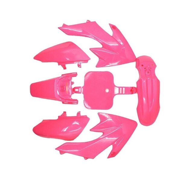 TDR Pink CRF50 Style Plastic Fender Fairing Guard Kit for Dirt Pit Trail Bike 50cc 70cc 90cc 110cc 125cc Body Panel Set Compatible with CRF 50 Style Thumpstar Pitpro Atomik