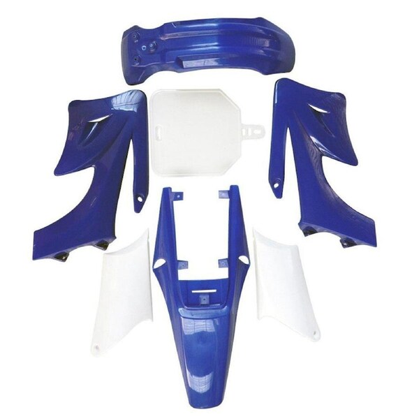 TDR Blue and White Plastic Fender Fairing Kit for APOLLO Orion Style 110cc 125cc 140cc 150cc 160cc 200cc 250cc Pit Dirt Bike Body 7PCS Set