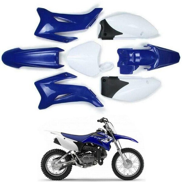 TDR Blue TTR110 Style Plastic Fender Fairing Kit for 110cc 125cc 150cc 160cc 200cc 250cc Dirt Pit Trail Bike Body Panels Compatible with Thumpstar Pitpro Atomik TDR