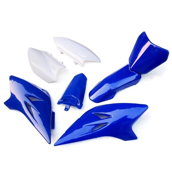 TDR Blue Fender Plastics Fairing Kit For Yamaha TTR50 TTR 50 50cc Dirt Bike 2006 2007 2008 2009 2010 2011 2012 2013 2014 2015 2016 Front Rear Fenders Side Panels Number Plate Blue White
