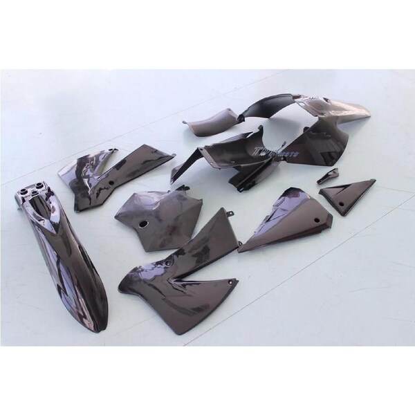 TDR Black Plastic Fender Fairing Kit for KTM85 SX85 Styled KTM250 Copy Model Chinese Pit Dirt Bike Aftermarket Guard Rear Front Side Panels Number Plate Radiator Scoops