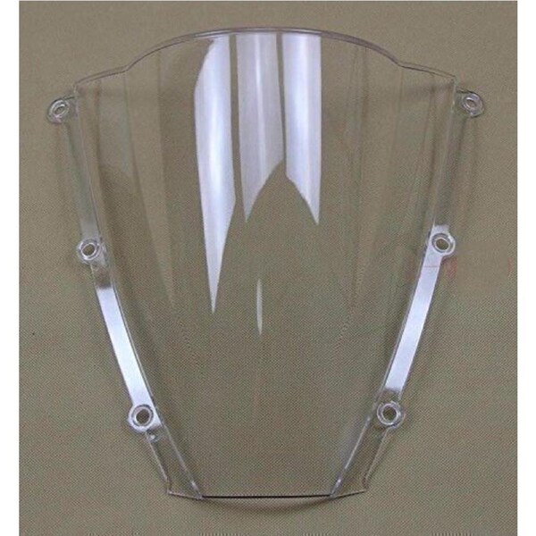 TDR Double Bubble Clear Windscreen Windshield Honda CBR600RR 2003 2004 ABS Plastic Screen Motorcycle Shield Fairing Replacement Part Aftermarket Accessory Fitment Mounting Hardware