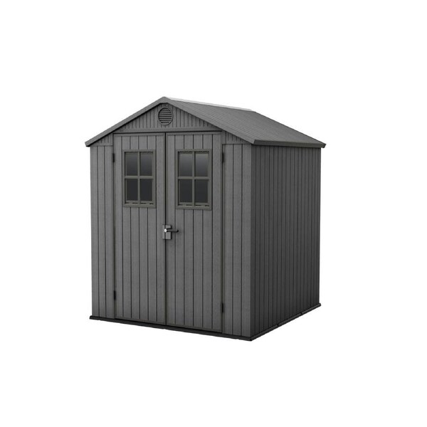 Keter Darwin 6x6W Garden Shed - Grey