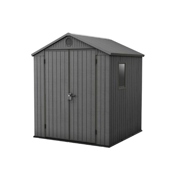 Keter Darwin 6x6 Garden Shed - Grey (1.9 x 1.8m)