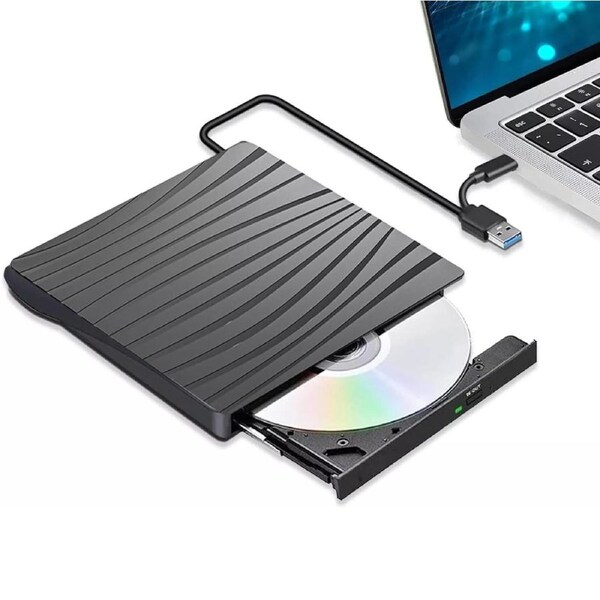External CD/DVD-RW Drive USB 3.0,Portable Optical Burner Player for Laptop PC