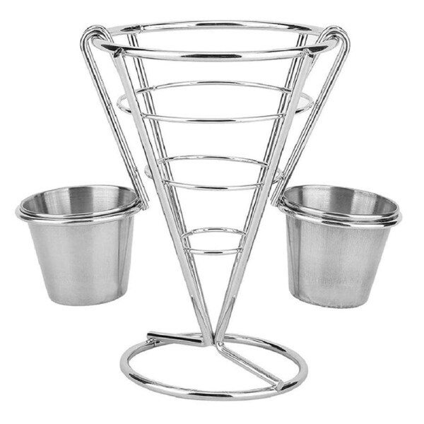 French Fries Basket Stand Tapered Snack Holder Serving Basket for Fries Snacks
