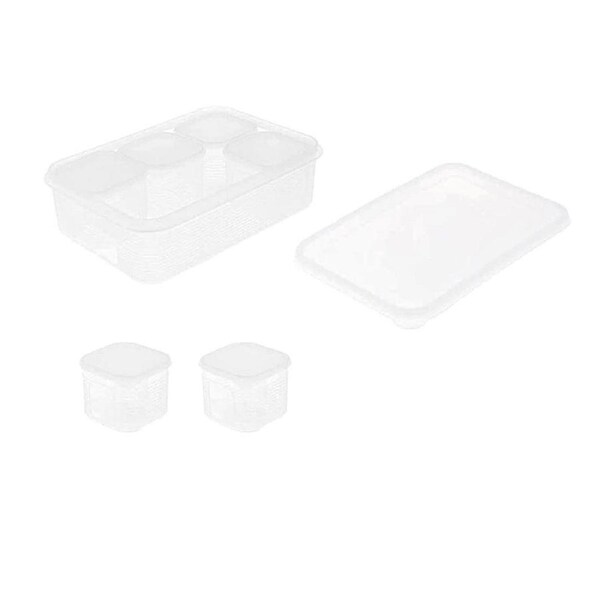 Crisper Refrigerator Storage Box Plastic Sealed Food Compartment Organizer Set