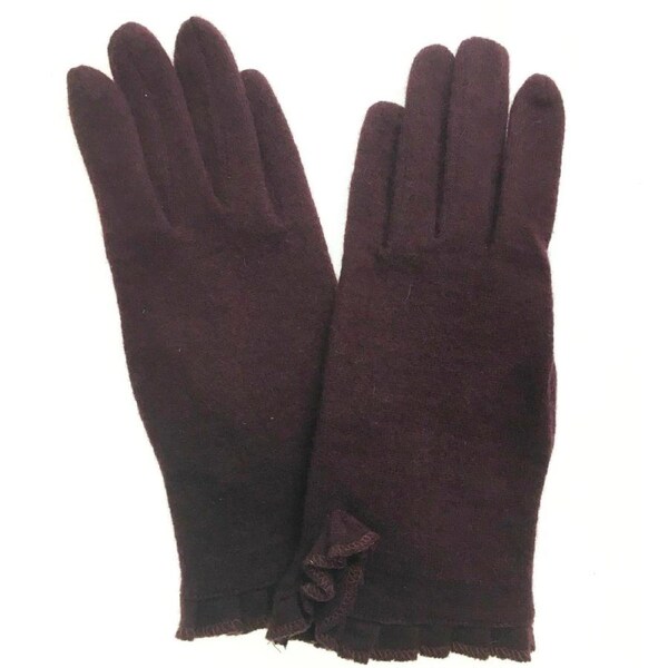 DENTS Ladies Soft Warm Unlined Acrylic Gloves Gloves Warm Winter - Claret Large