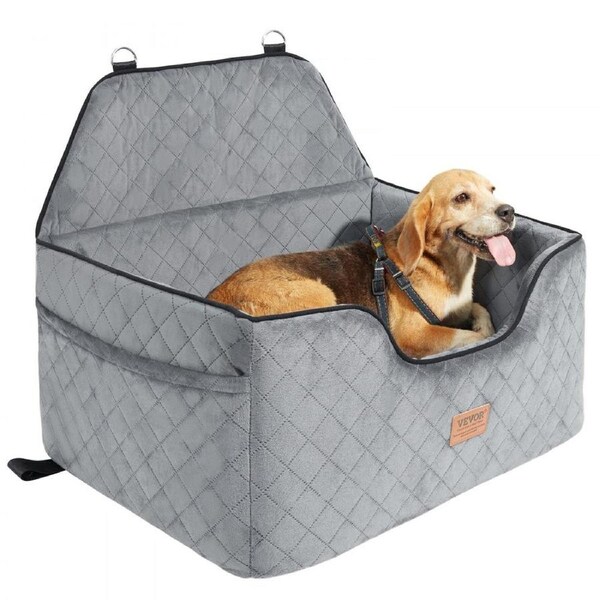 Dog Booster Car Seat Pet Car Seat for Medium Large Dog up to 24.9 kg Gray