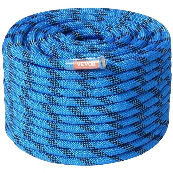 12.7mm Static Climbing Rope 45.7M(150ft) Outdoor Rock Climbing Rope Blue