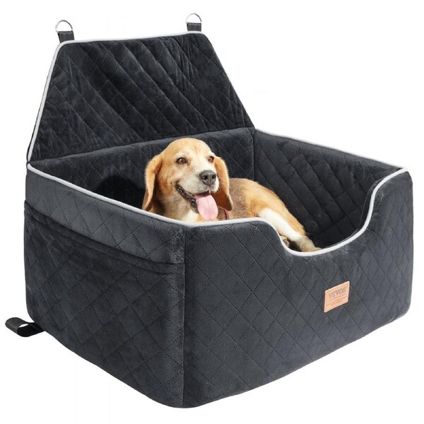 Dog Booster Car Seat Pet Car Seat for Medium Large Dog up to 24.9 kg Black