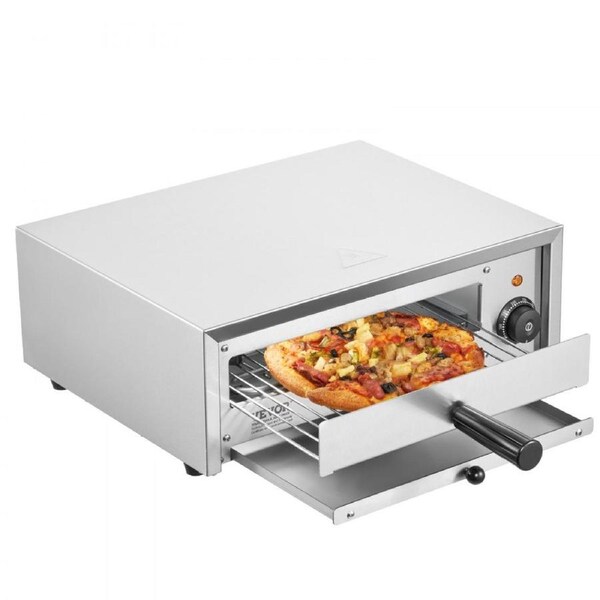 Electric Pizza Oven 12-inch 1500W 50-350? Temp Range Removable Crumb Tray