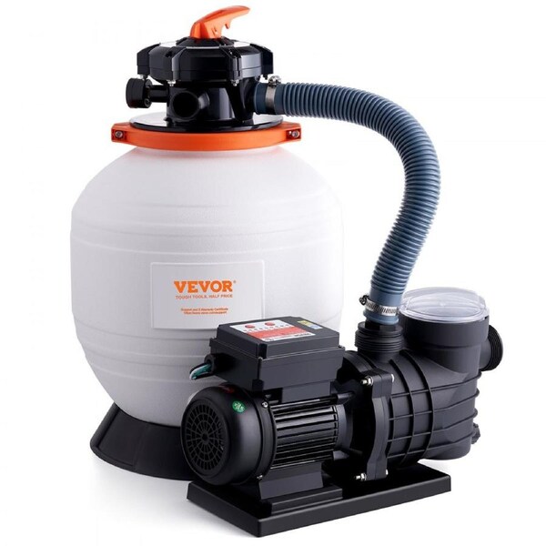 Sand Filter Above Ground with 450W Pool Pump 13,000 L/H Flow 6-Way Valve