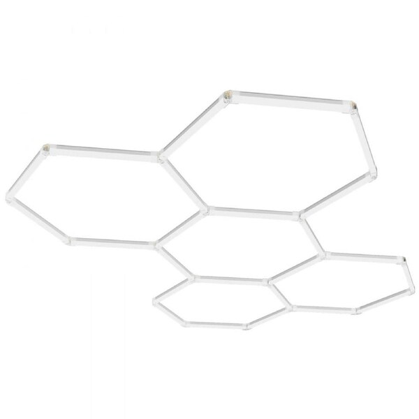 Hexagon Garage Lights 26400LM 5 Grid Honeycomb LED Shop Ceiling Light