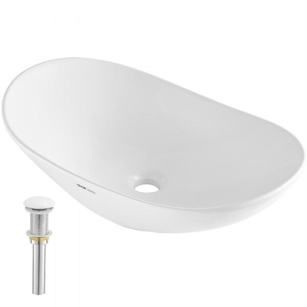 Modern Ceramic Vessel Sink 60x36cm Bathroom Vanity Bowl Countertop