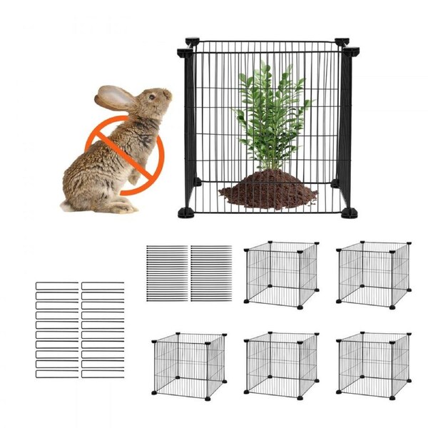 5 Pack Plant Protector from Animals 390 mm x 390 mm Metal Plant Cage