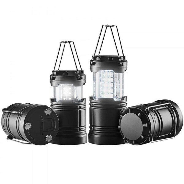 LED Camping Lanterns Collapsible Battery Powered Flashlights Set of 4