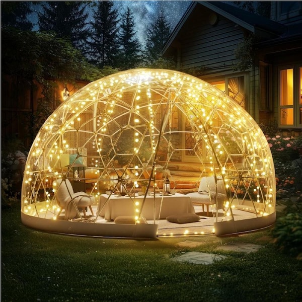 9.5FT Dome Bubble Tent Outdoor House Camping Shelter w/ Transparent Window