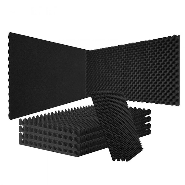 Acoustic Foam Panels 4 Pack 48 x 24 x 2 in for Studio Wall and Ceiling