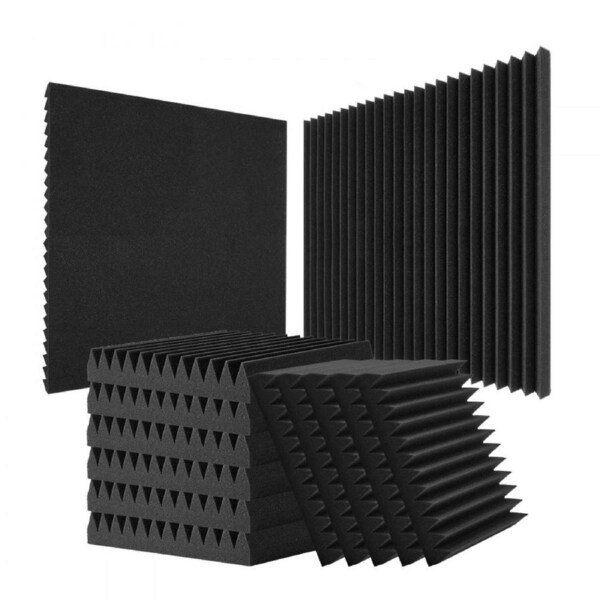 Acoustic Foam Panels 50 Pack 12 x 12 x 2 in for Studio Wall and Ceiling