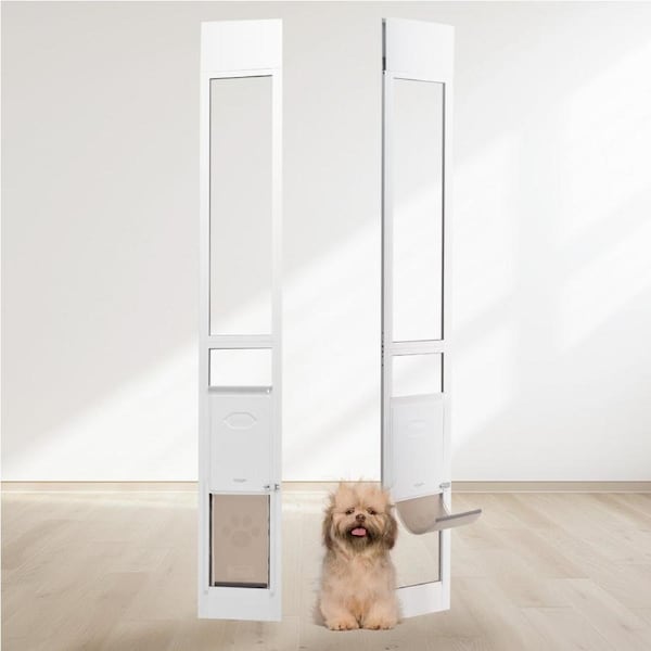 Dog Door for Sliding Glass Door 75 7/8"-80 11/16" Adjustable Height M