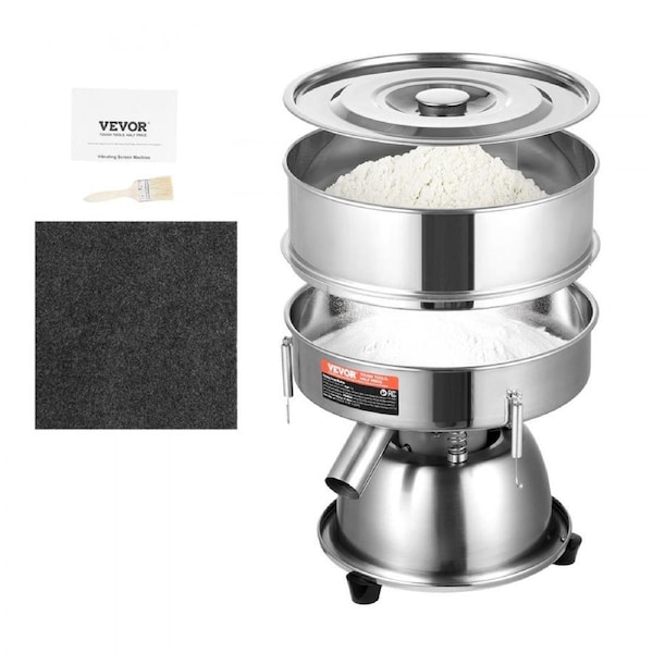 Electric Vibrating Sieve Machine with 12+80 Mesh Automatic Sifter Shaker