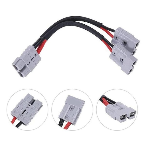6mm Automotive Cable Genuine Anderson Plug Connector Double Y Adaptor 50 Amp