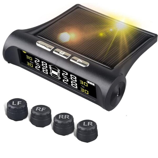 Tire Pressure Monitoring System Solar Wireless Car Tyre Monitoring Sensors