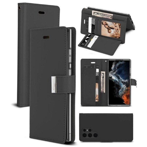 Samsung Galaxy S23 Ultra Case Leather Cover Wallet Case