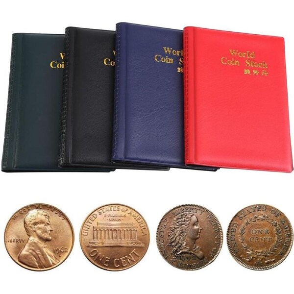Storage Collecting Money Penny Pockets Album Book 120 Coin Holder