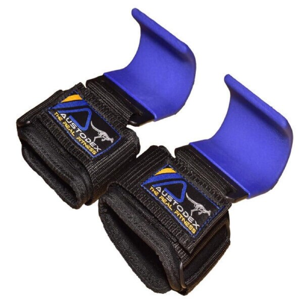 Power Grips Wrist Support Bar Straps Weight Lifting Power Hooks Gym Gloves