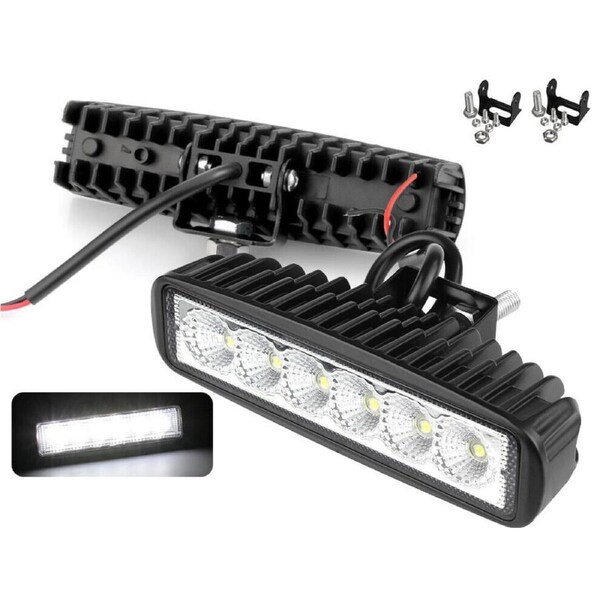 CREE Spot Flood LED Light Bar 2X 6 Inch Work Lights Reverse 4WD 12V 24V Spread