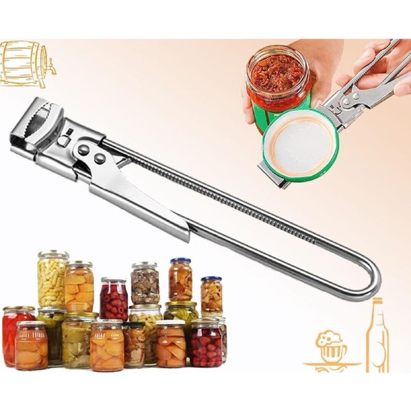 Adjustable Stainless Steel Jar Lid Gripper Bottle Opener Multifunctional Beer