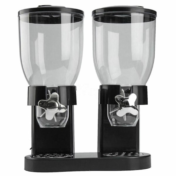 Food Grains Containers Large Double Cereal Dispenser Dry Nuts Storage Container