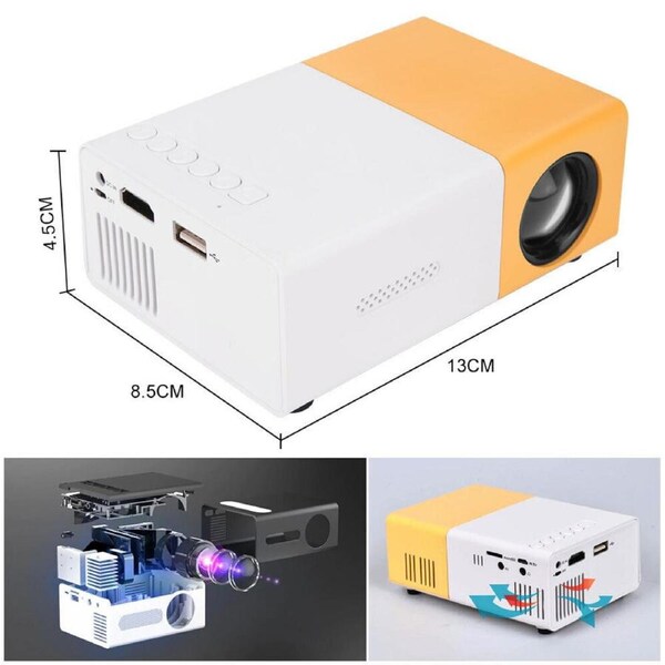 Portable Pocket Projector Party Mini Projector HDMI LED HD 1080P Home Cinema