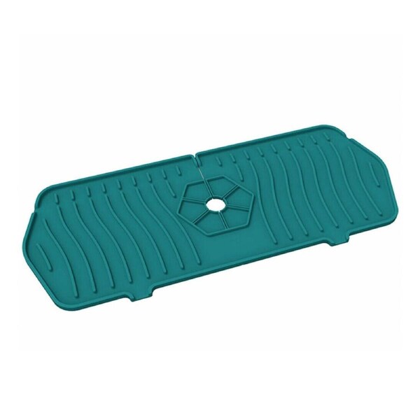 Green Sink Draining Pad Silicone Faucet Mat For Kitchen Sink Splash Guard