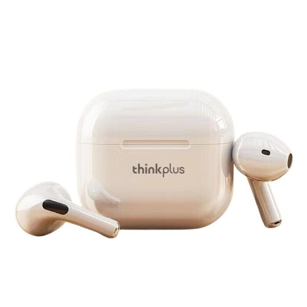White Wireless Earphones Bluetooth Headphone with mic Lenovo LP40 TWS