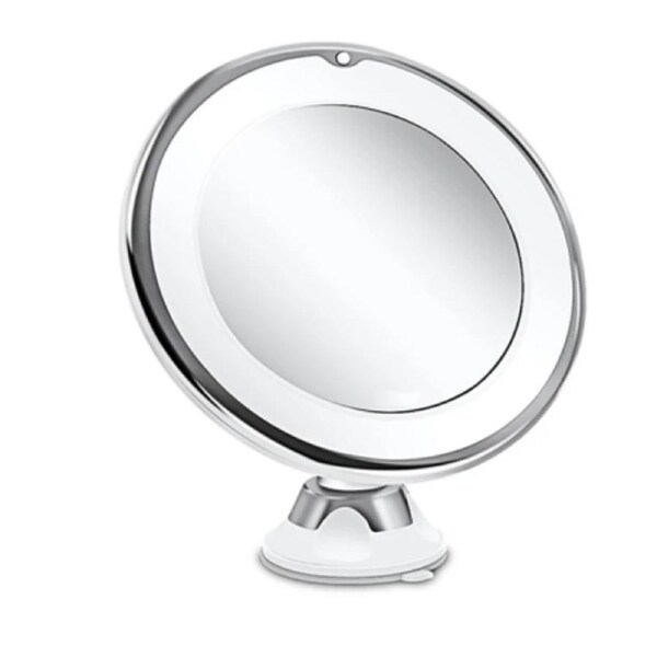 360o Rotation 10x Magnifying Makeup Mirror LED Light Cosmetic Bathroom Round