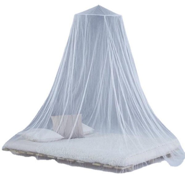 White Bed Curtain Dome Stopping Mosquito Net Double Single Queen Canopy