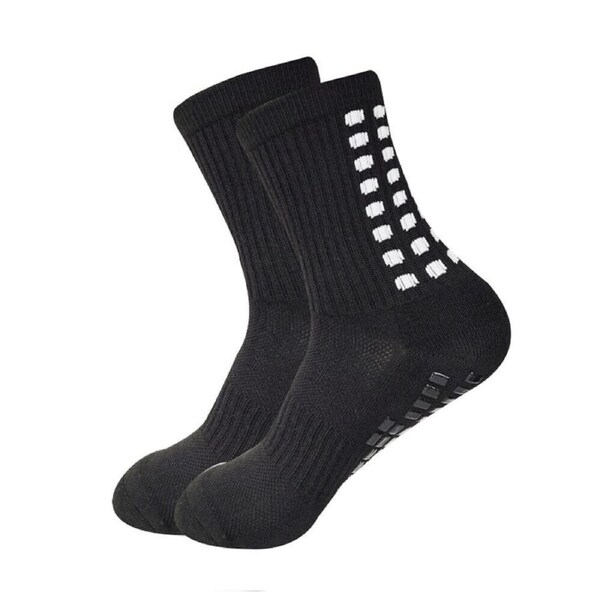 Anti-Slip Skid Hospital Soccer Basketball Football Black Sports Socks Grip Dots