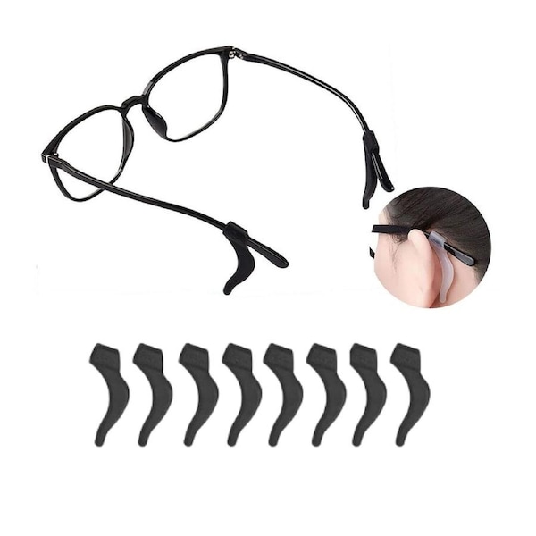 4 Pairs Anti Slip Holder Spectacle Silicone Glasses Temple Hook Ear Grips
