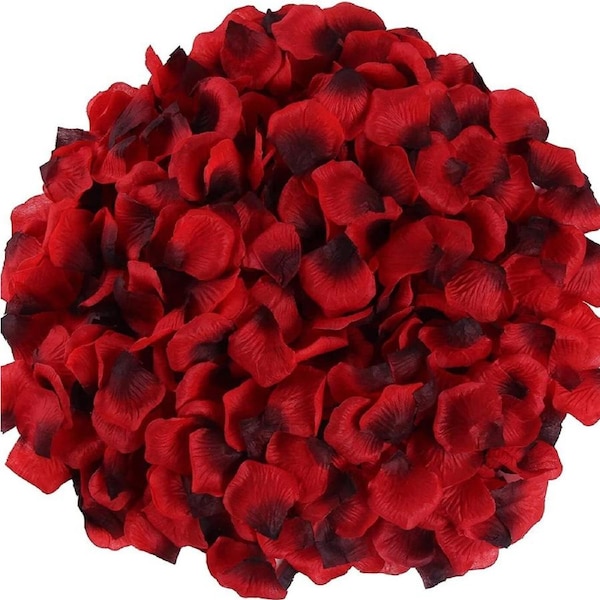 1000pcs Rose Petals Wine Red Silk Flower Wedding Event Scatters Flowers