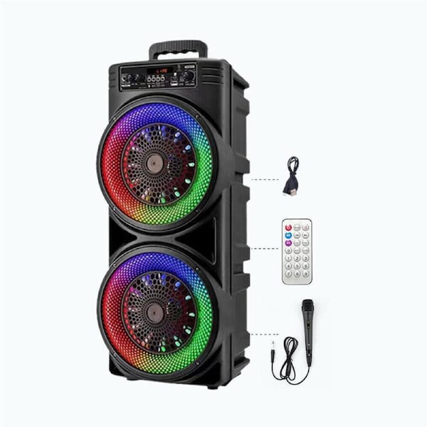 Sub Woofer Heavy Bass Sound System 5000W Dual 8.5'' Bluetooth Speaker Party