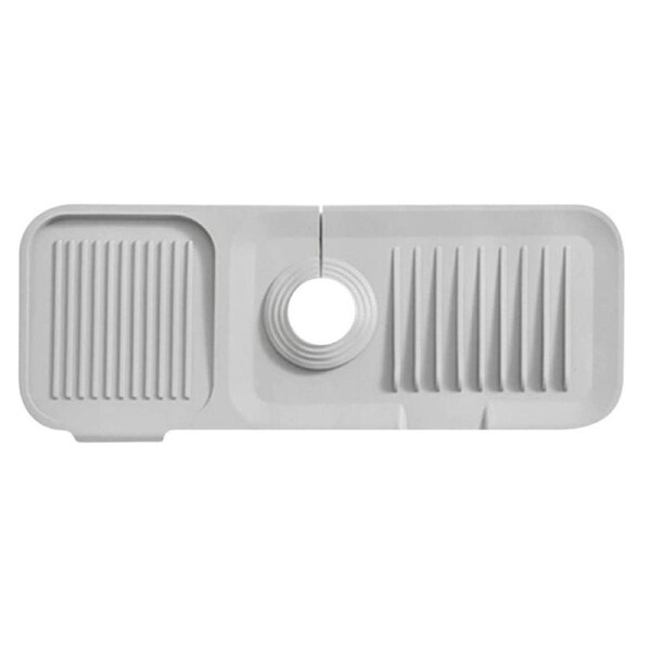 Grey Sink Draining Pad Silicone Faucet Mat For Kitchen Sink - Splash Guard