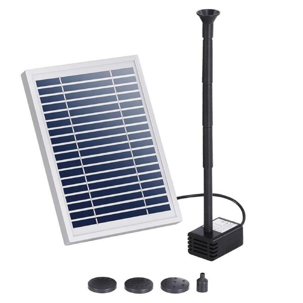 Solar Pond Pump Submersible Powered Garden Pool Water Fountain 4.4FT